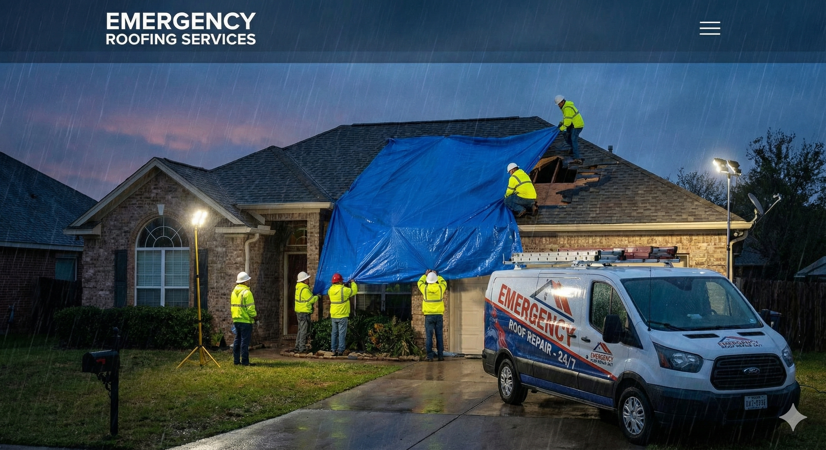 24/7 emergency roofing solutions by Rooftop Guardians